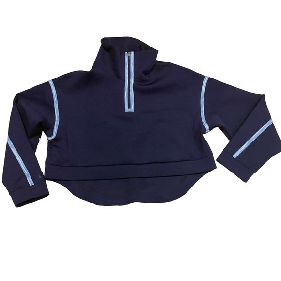 Nike Womens Tech Pack 1/4-zip Fleece Training Pullover Blackened Blue M - Picture 6 of 16